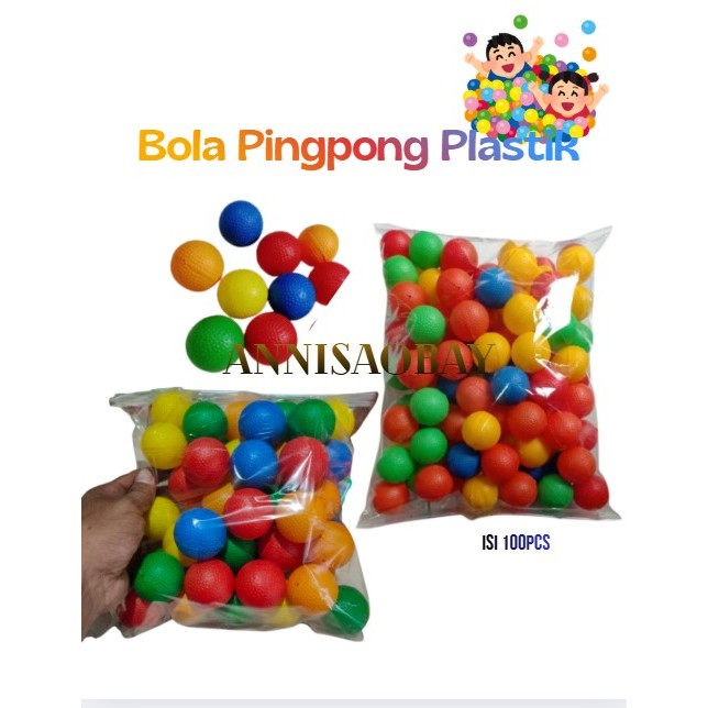 Bola Pingpong Plastik | Mainan Anak Mandi Bola isi 100pcs