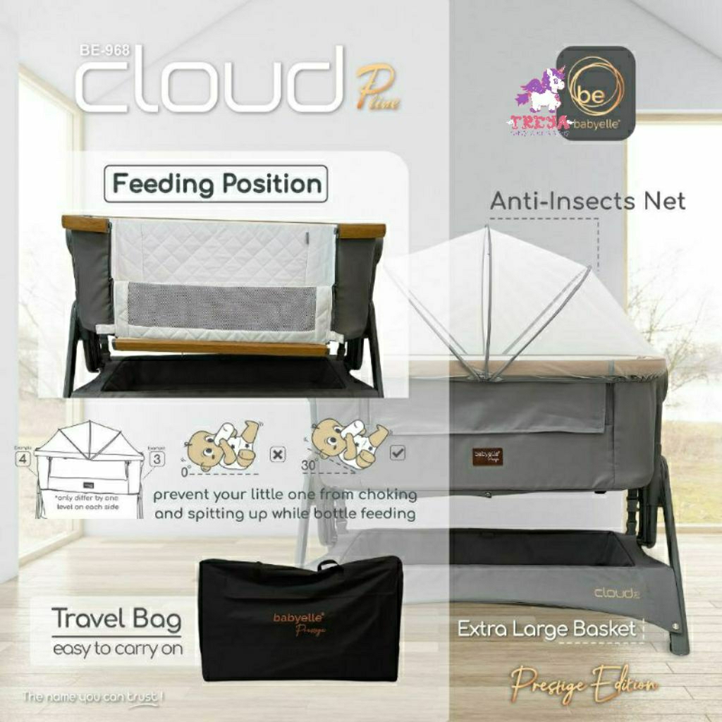BABYELLE - PRESTIGE BE 968 CLOUD PLINE | Box Tempat Tidur Bayi