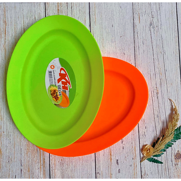Piring Plastik Oval BELVA KH / Piring Saji Oval