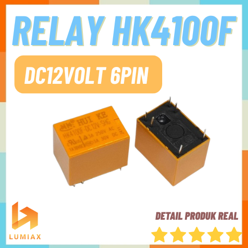 RELAY HK4100F - DC12V - SHG SPDT DC 12V 12VDC 6 PIN 6 KAKI
