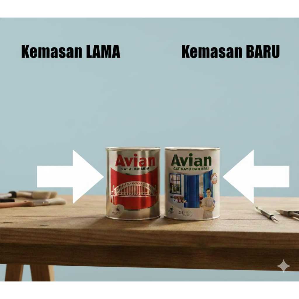 Cat Aluminium Avian 1 Kg/ Avian Syntetic Chrome Finish , cat minyak aluminium 0,75 liter