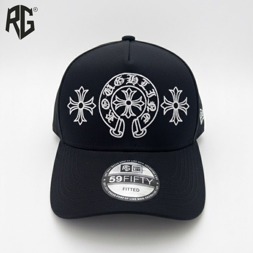 ROUGHLINE - Topi Baseball Roughline bordel Calligraffiti Full Black premium