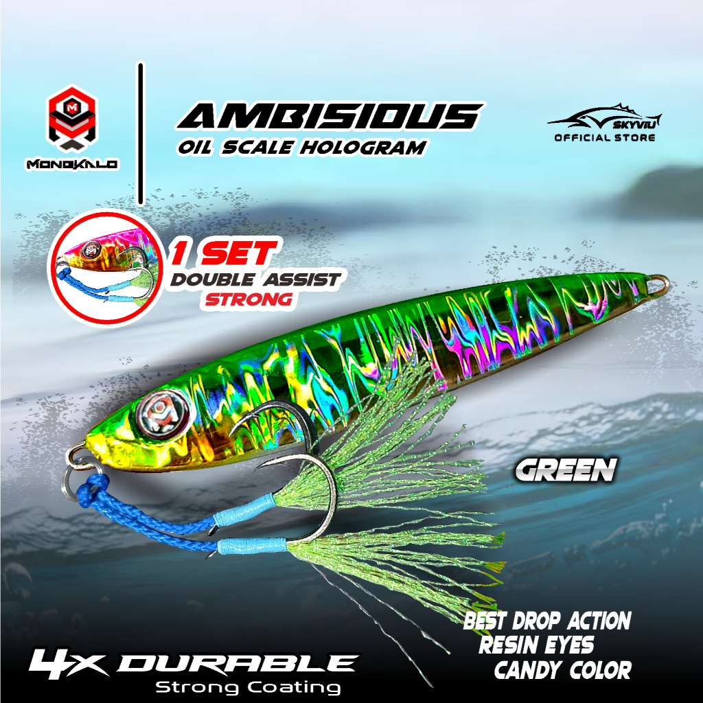 Mongkalo Ambisious Minyak noGID noMotif Candy 40 Hijau