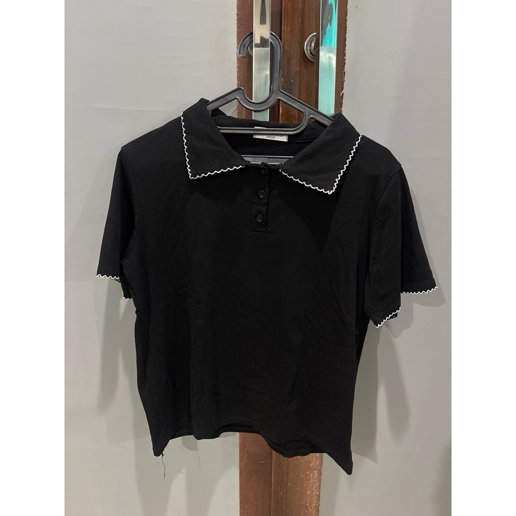 Preloved polo shirt black gi-ants shop allsize