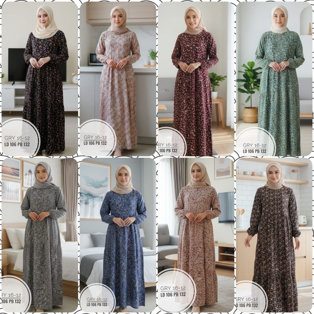 daster gamis rayon dewasa allsize anne claire