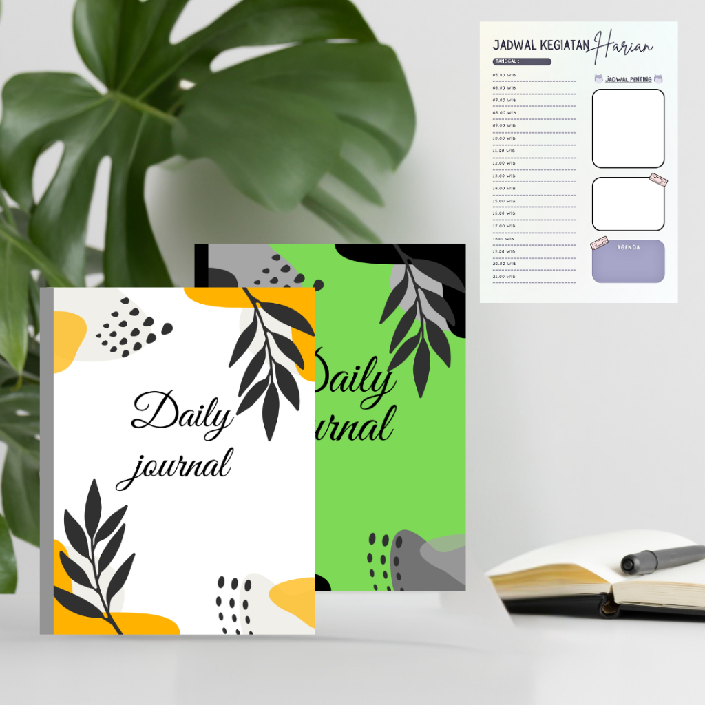 Buku Daily Journal / Jadwal Kegiatan Harian 48 Halaman – 2 Warna – 19x14 cm