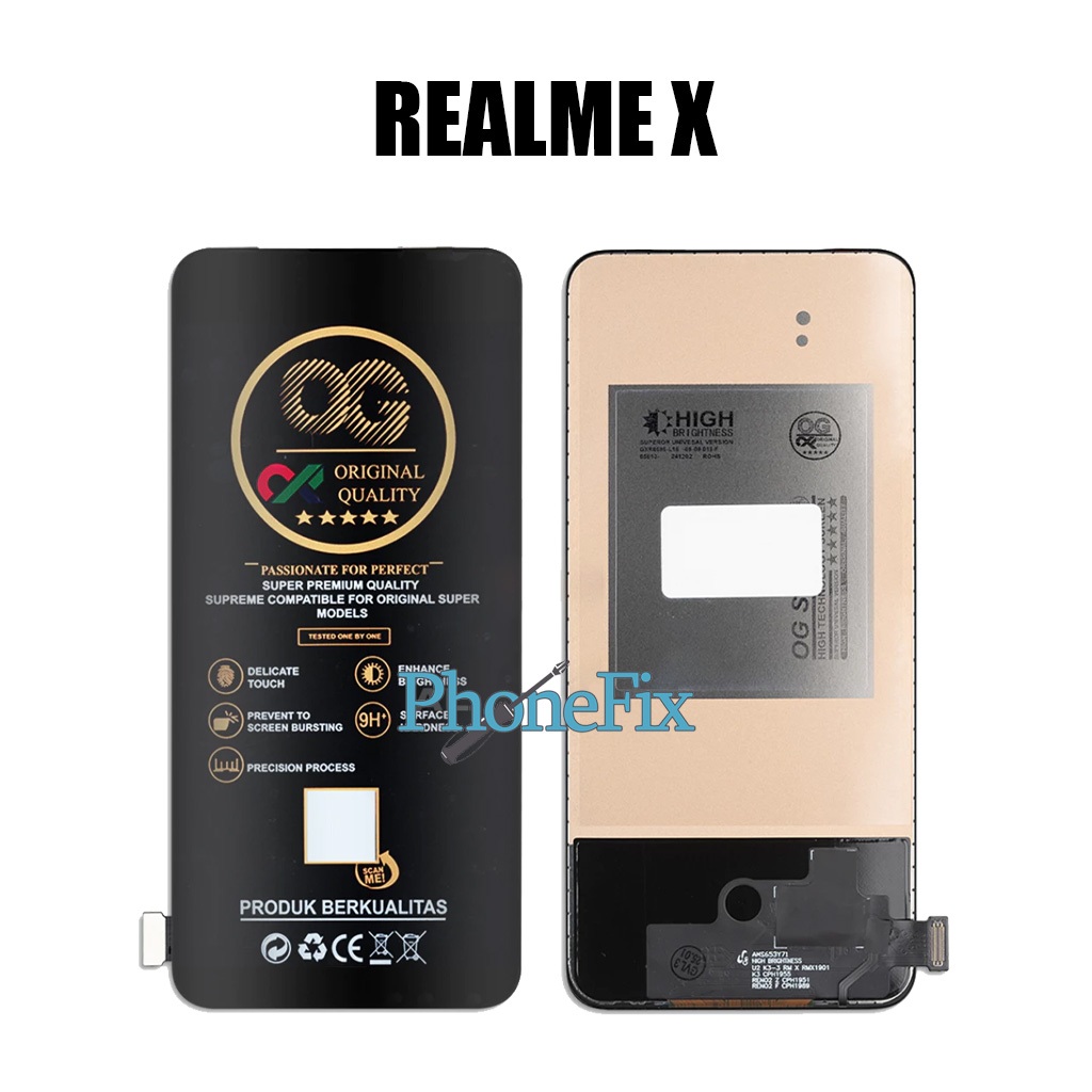Lcd Touchscreen REALME X Original OG SUPER Lcd Fullset
