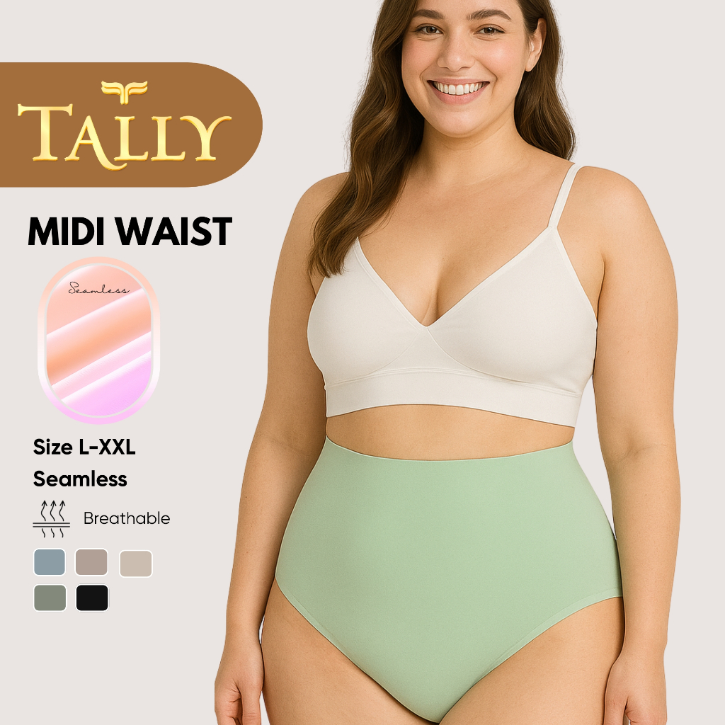TALLY Celana Dalam Wanita Bahan Nylon Seamless Fit to L - XXL CD Tanpa Jahitan CD 0323 Sarwendah