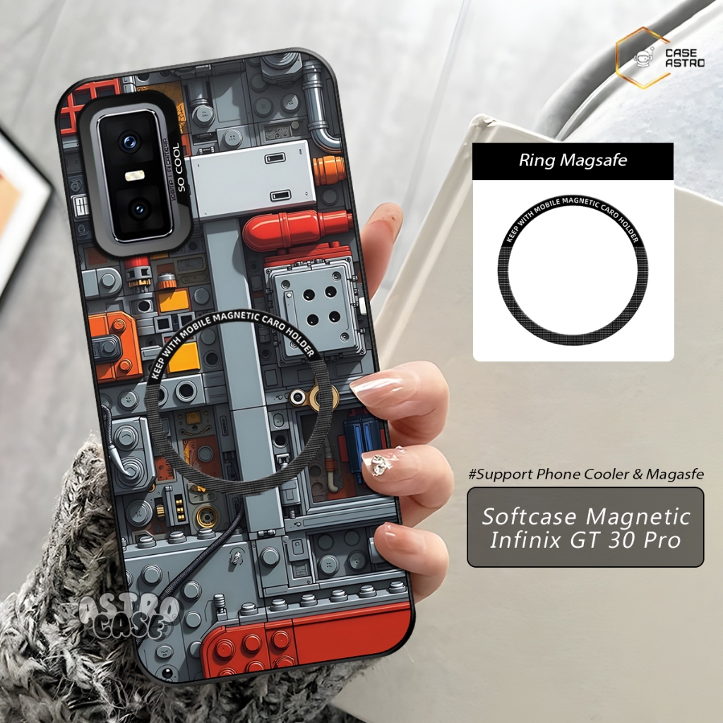 Case Magnet Infinix GT 30 Pro Ready All Type HP (Chat Admin) Case Support Magsafe / Phone Cooler Mag