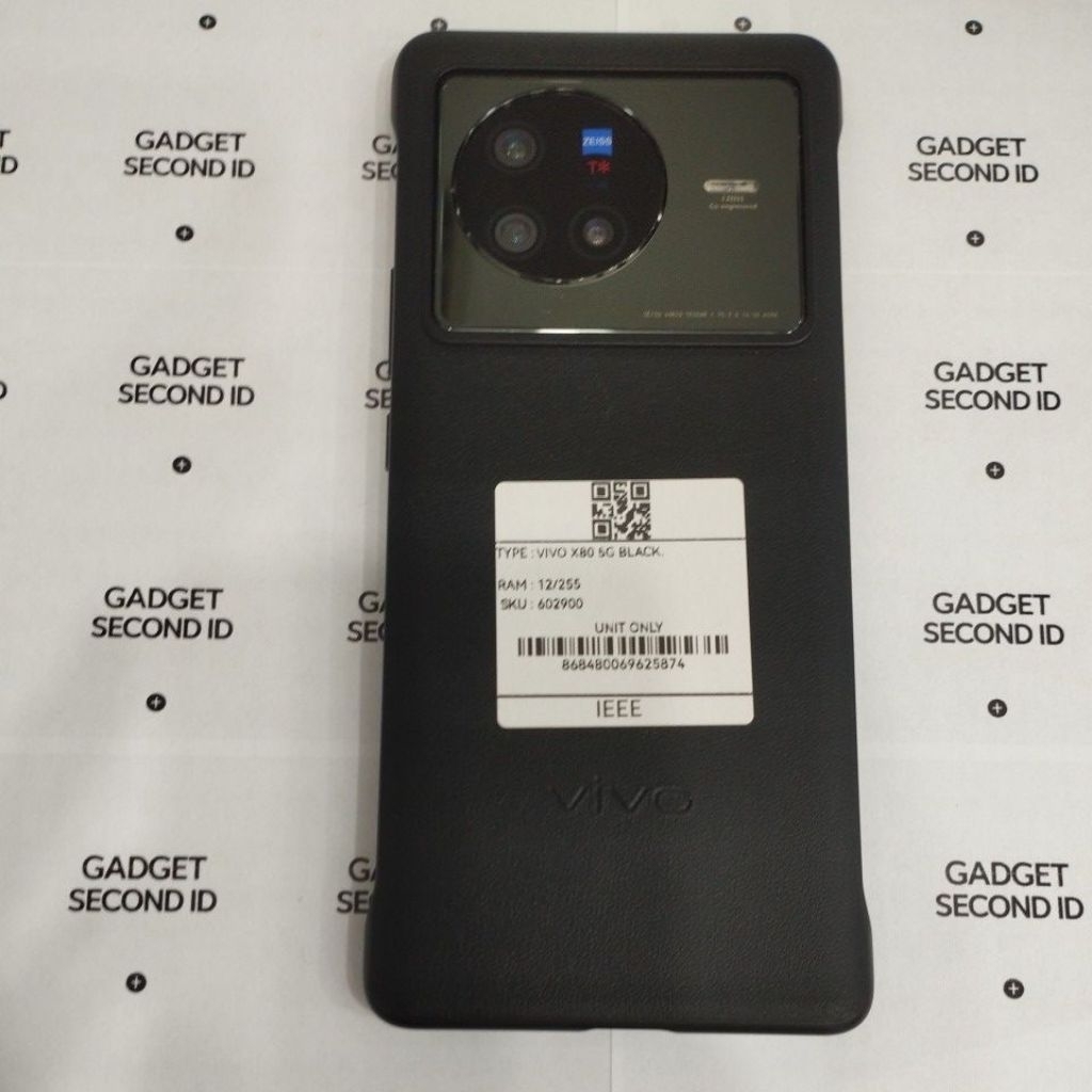 UNIT SECOND HANDPHONE VIVO X80 5G BLACK 12+256GB.