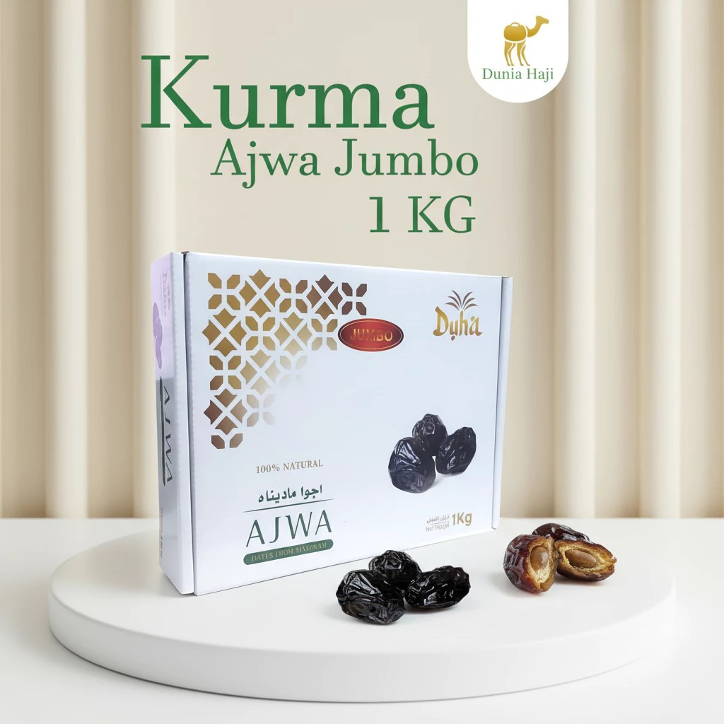 kurma ajwa jumbo 1kg xl super duha dates / kurma nabi asli saudi madinah premium oleh oleh haji umro