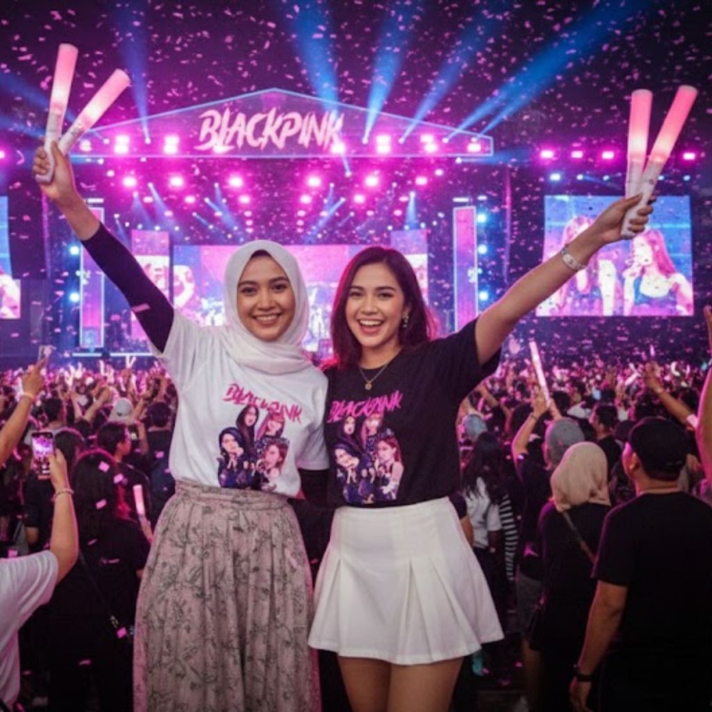 Kaos Blackpink Deadline World Tour Tshirt Blackpink Asli Cotton Combed 30s Premium Unisex Anak & Dew