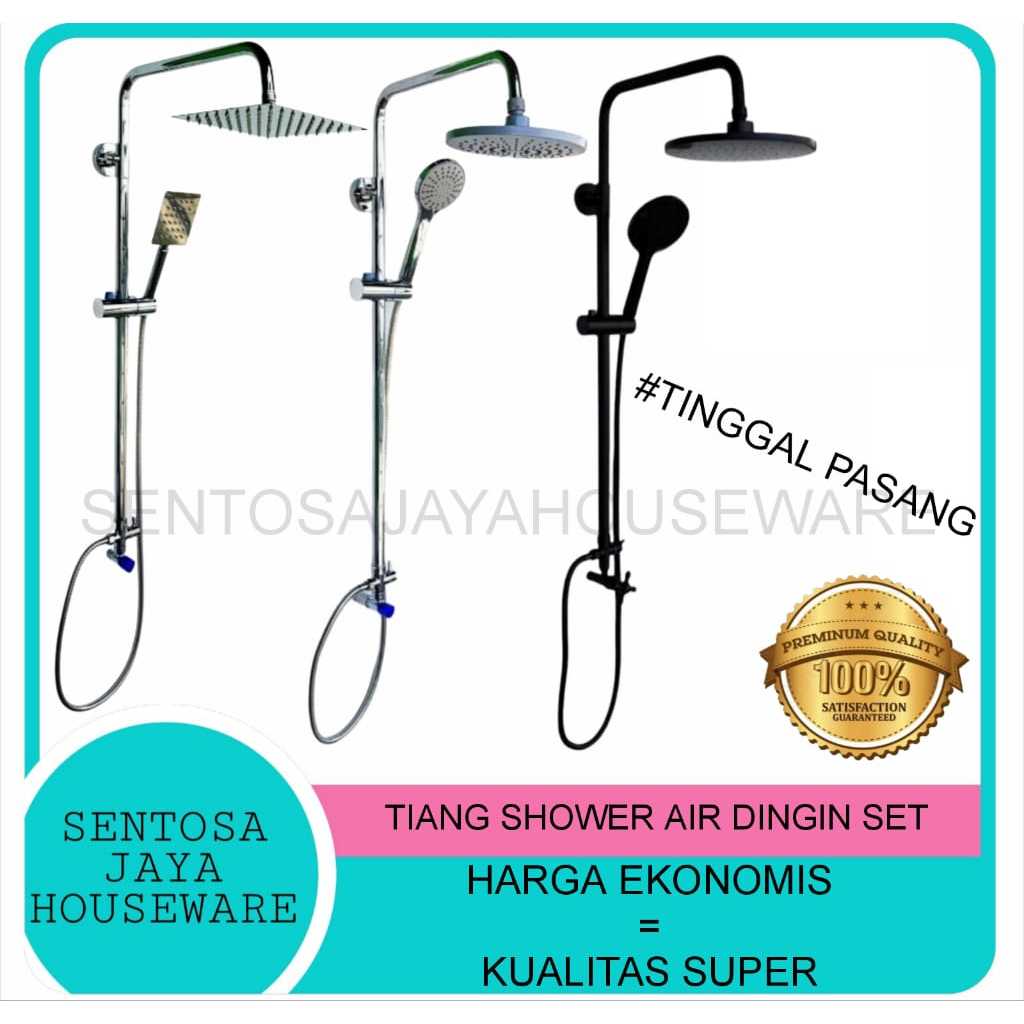 TIANG SHOWER SET / TIANG SHOWER AIR DINGIN SET TINGGAL PASANG / SHOWER SET DENGAN TIANG SHOWER