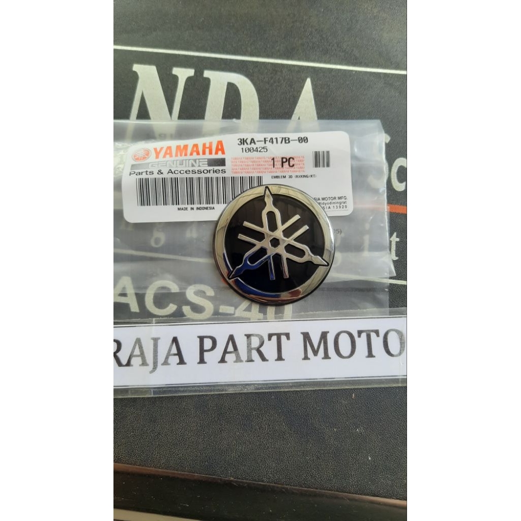emblem logo garputala silver yamaha rx king rxking new ori original
