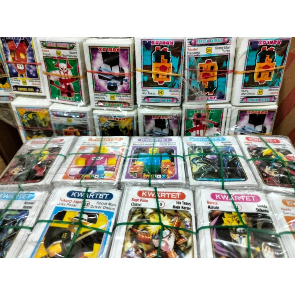 PROMO mainan kartu gambar/ kartu kwartet anak anak harga 1ikat Gambar Random