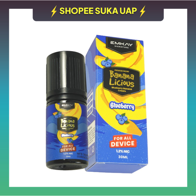 BANANALICIOUS BLUEBERRY SALT 12MG 30ML 100% ORIGINAL