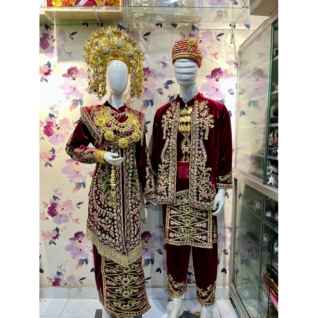 Baju Penganten Minang Tunik/Baju Adat Padang/Baju Pengantin Model Terbaru Tunik/Baju Pengantin Padan