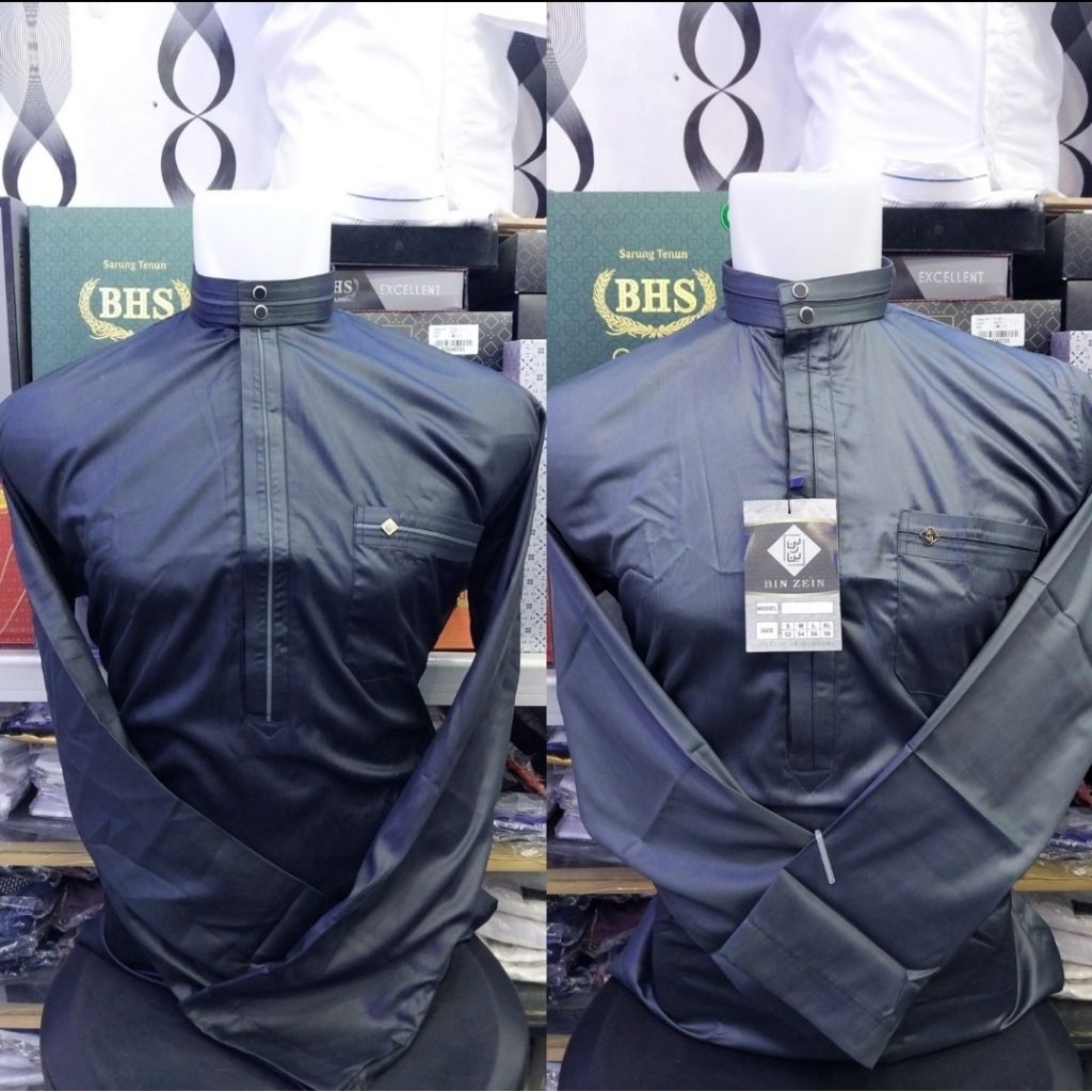 [UKURAN S] Baju Koko Bin Zein Warna Lengan Panjang