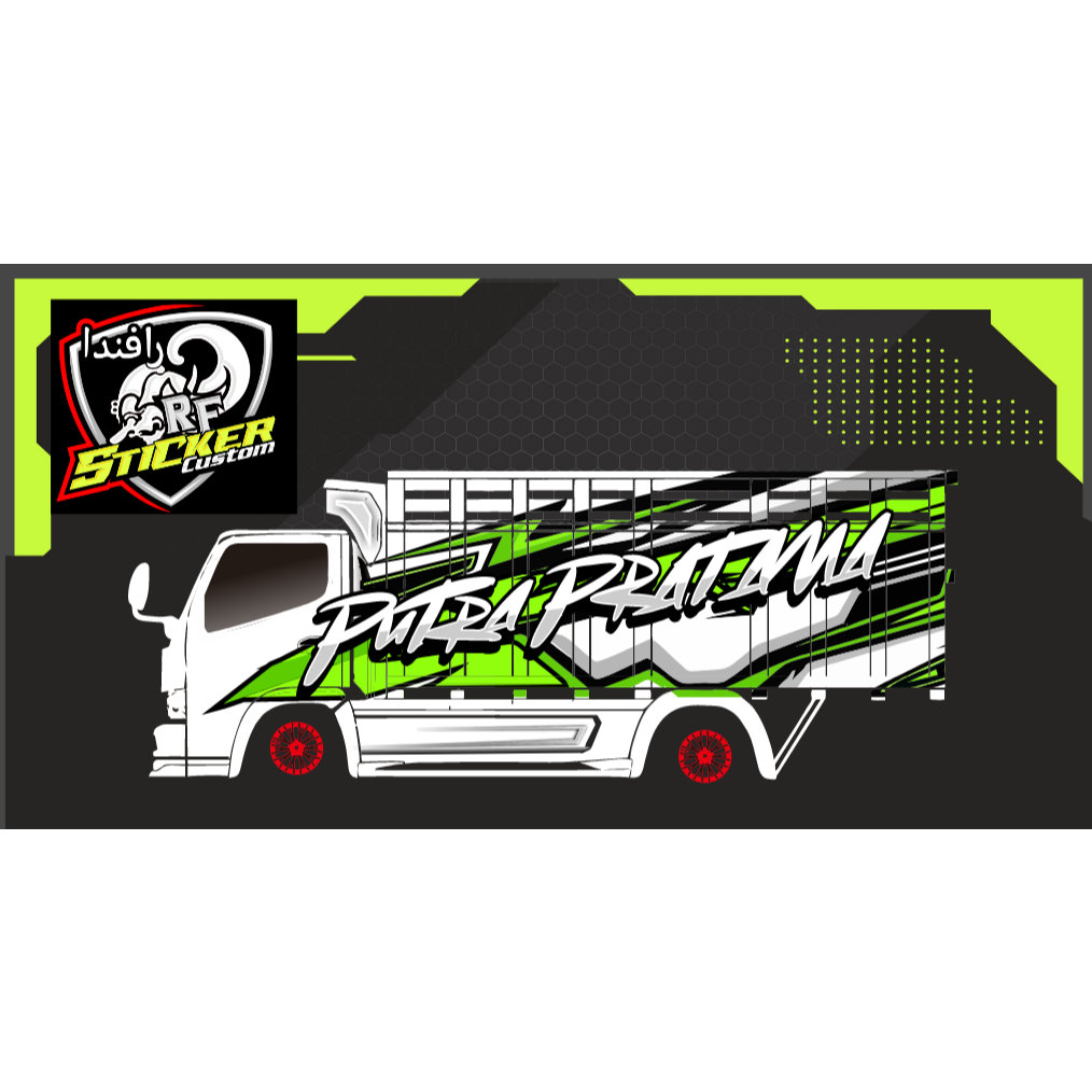stiker sticker decal bak truk canter giga dutro