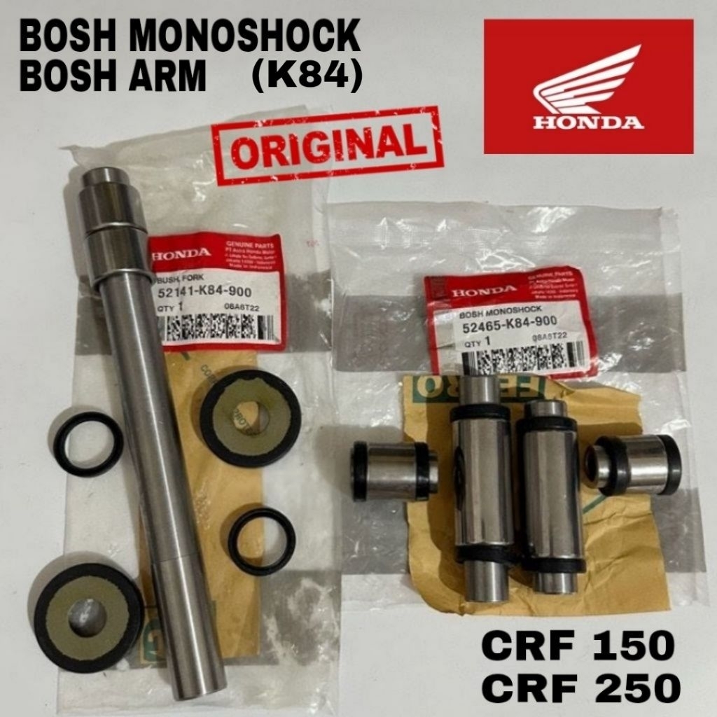BOSH MONOSHOCK + BOSH ARM ORIGINAL HONDA kode part K84 untuk motor crf 150/ crf 250
