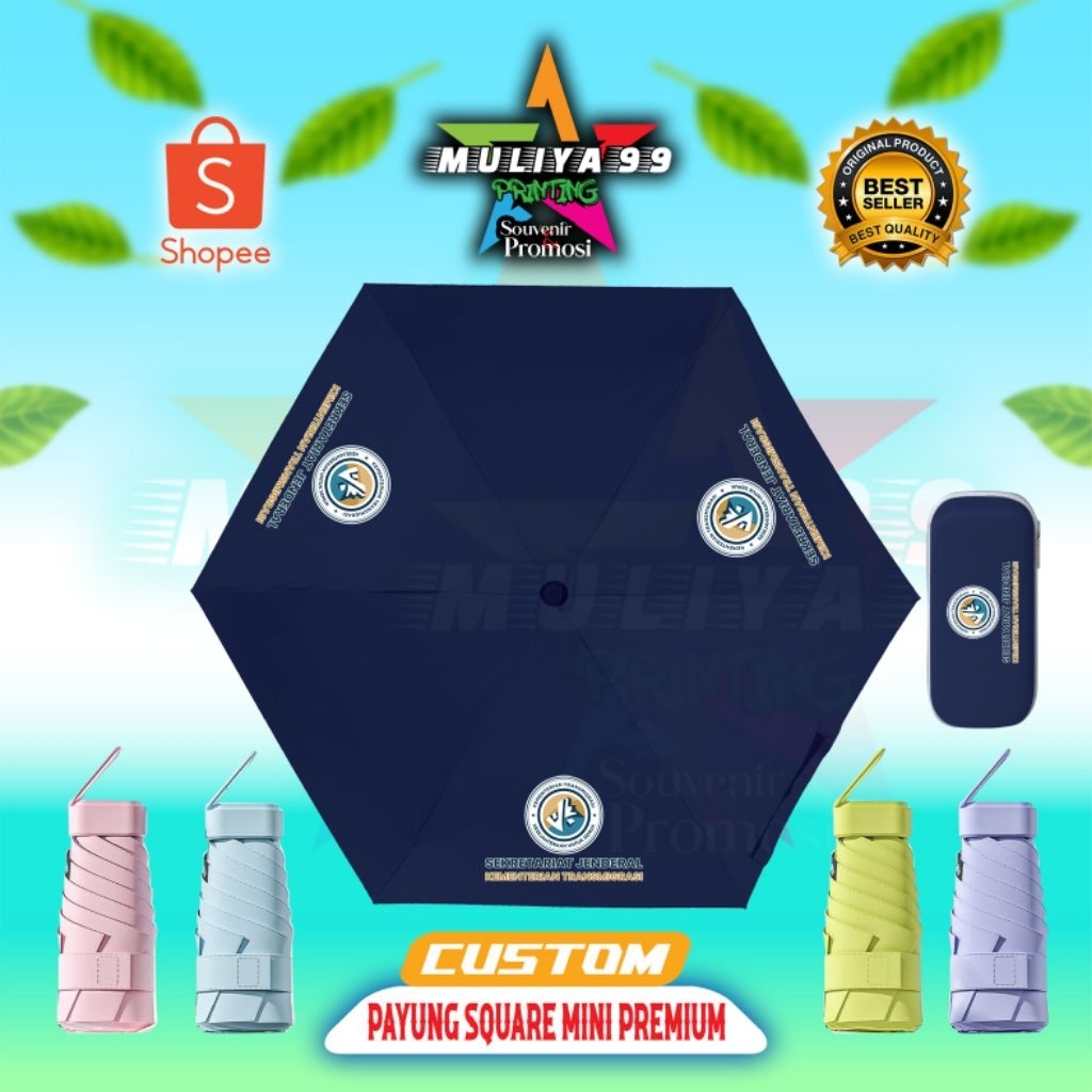 Custom payung lipat mini square payung dompet payung lipat payung custom payung souvenir min order 5
