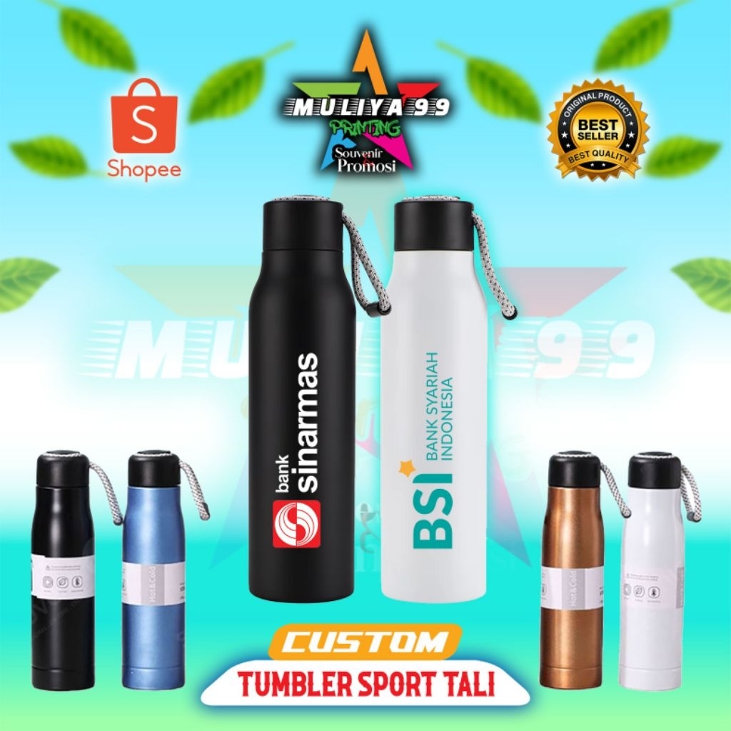 CUSTOM TUMBLER SPORT TALI CUSTOM TUMBLER BOTOL MINUM WARNA TEBAL KUAT SIMPLE