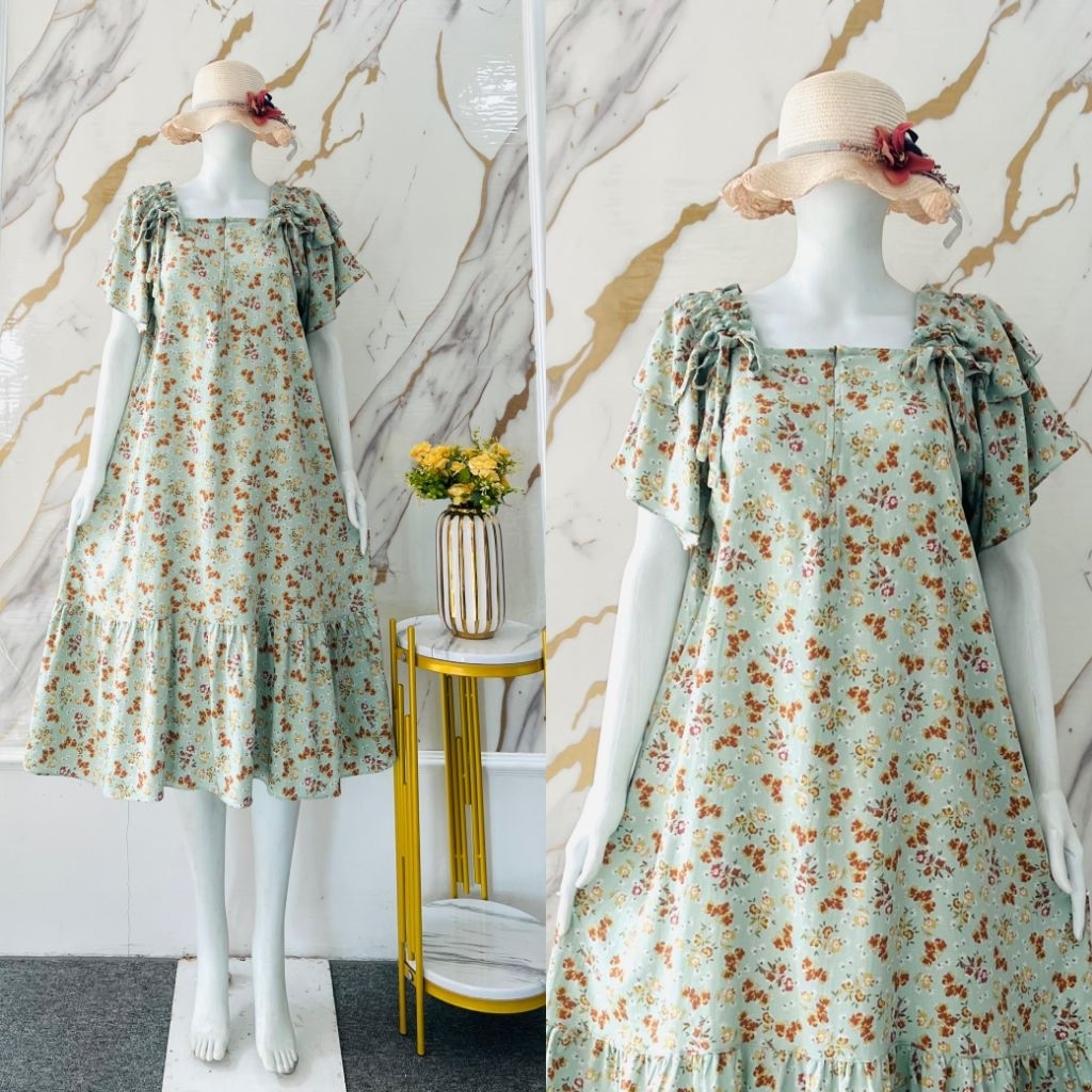 Daster Talia Busui Rayon Premium Tangan 2 Umpak  Pundak Serut tali