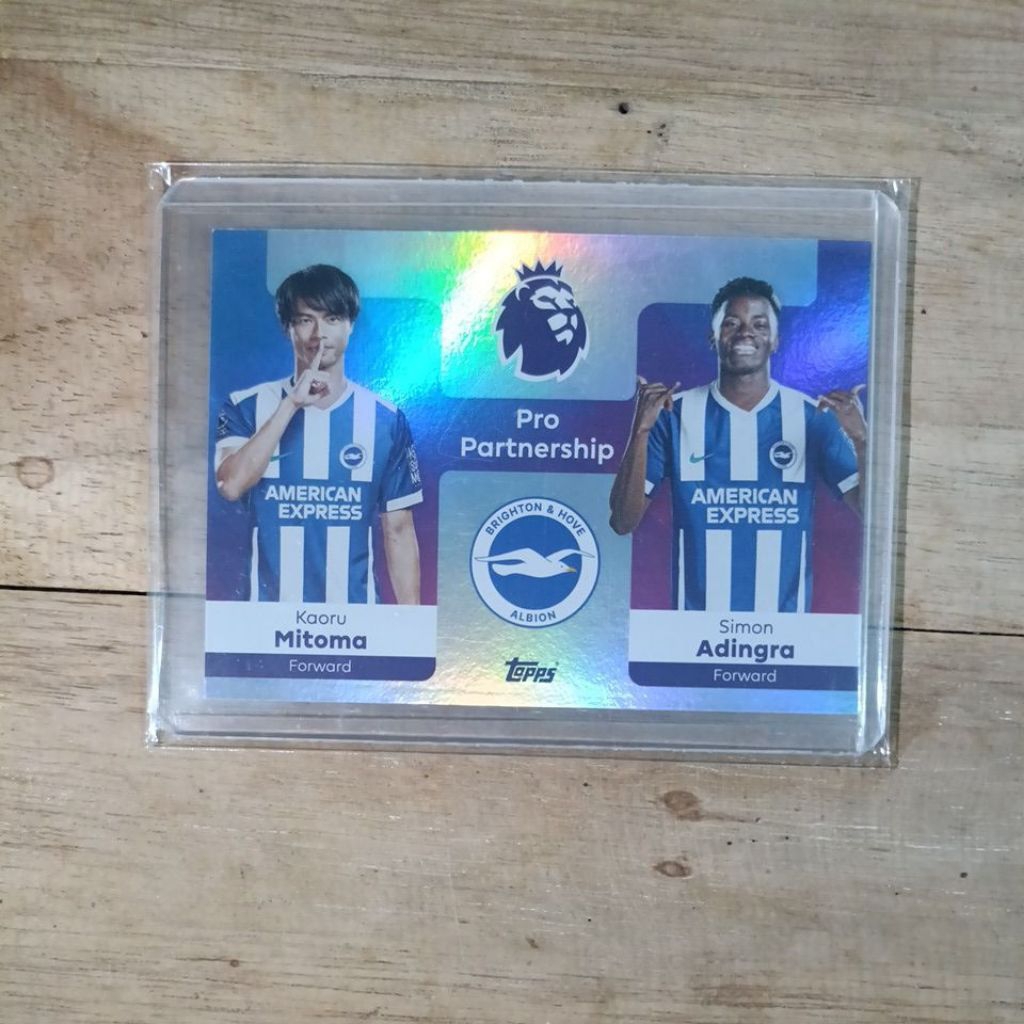 Kartu Bola Topps EPL 25/26 Pro Partnership Kaoru Mitoma Simon Adingara Brighton