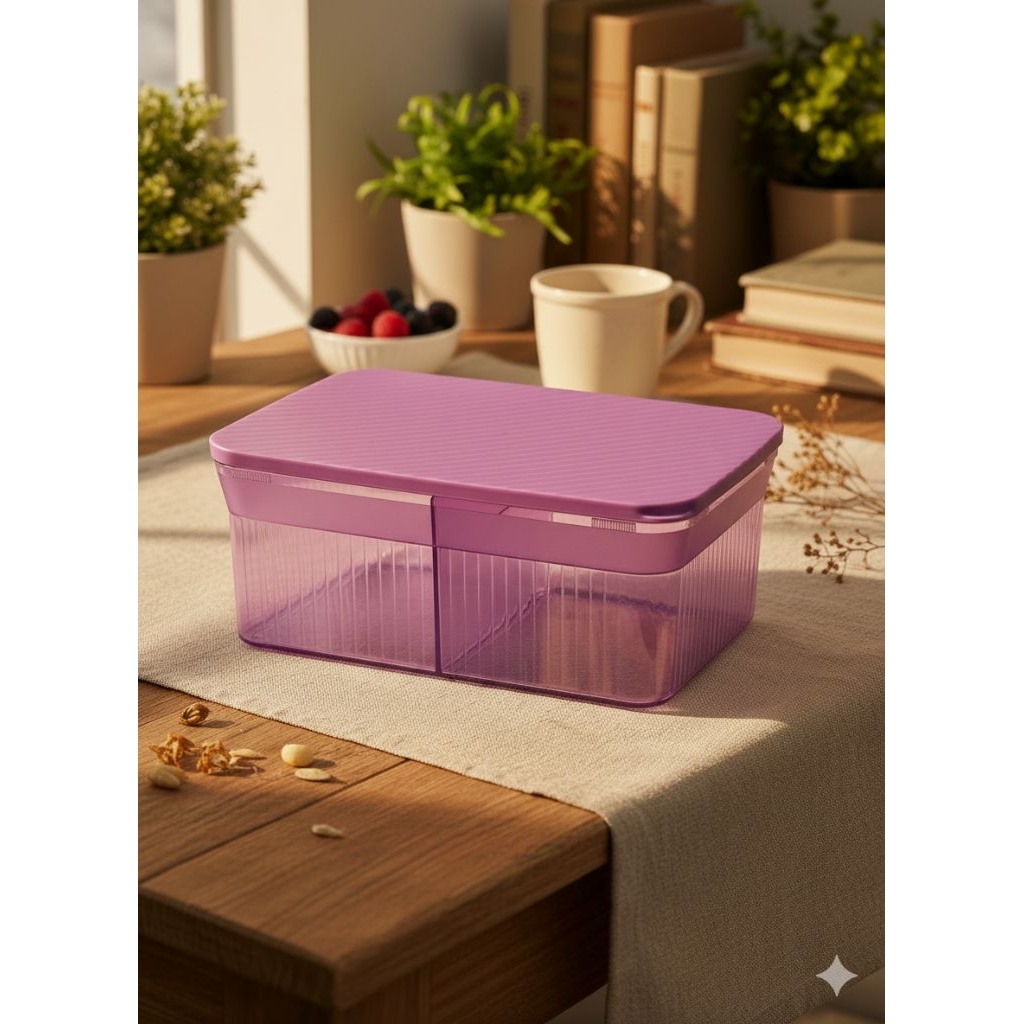 Tupperware Snack it Kue Sekat Mewah Lebaran Warna Ungu / Lilac 1,75Liter