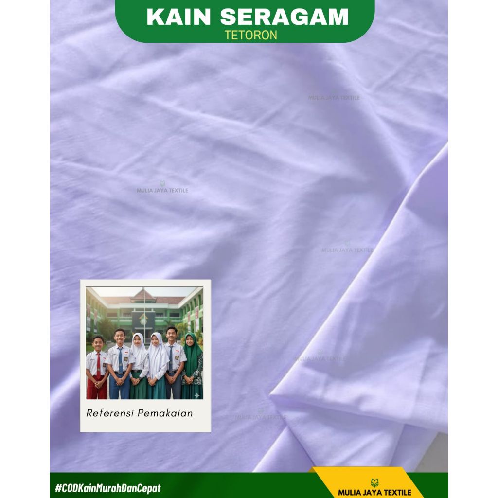 Kain Premium/Bahan Seragam Meteran Tetoron TRD