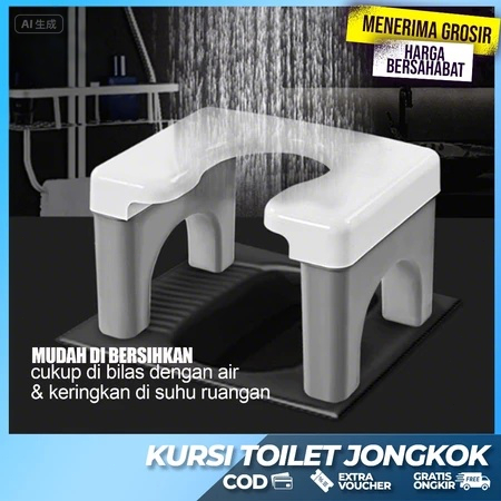 Kursi Toilet Jongkok wc duduk portable Kamar Mandi kloset jongkok flush kursi toilet duduk kursi jon