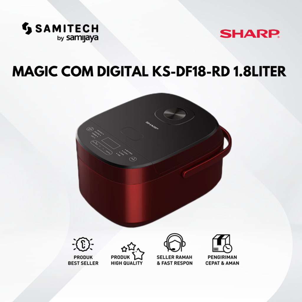MAGIC COM DIGITAL SHARP KS-DF18-RD KS DF18 1.8 LITER BERGARANSI