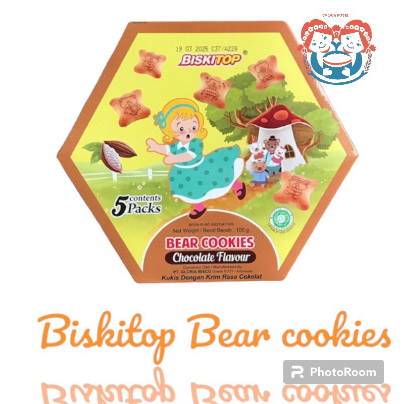 Biskitop Bear Cookies 100 Gr (Kemasan Dus isi 24) Biskuit Beruang Lucu Utk Ulang Tahun Parcel Hamper