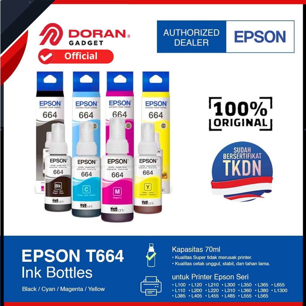 Tinta EPSON Refill T664 Original Tinta Bundling Printer L120 L210 L310 L360 Ori