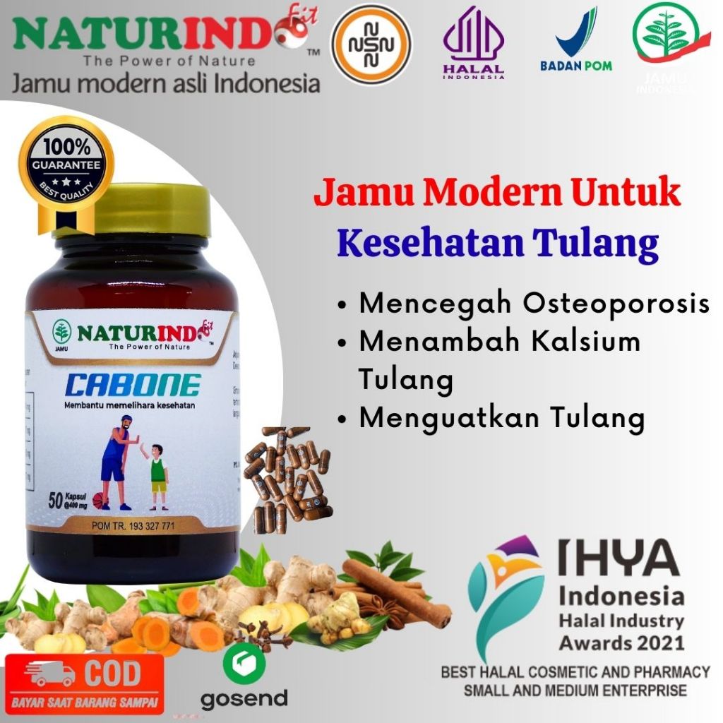 CABONE, Obat Herbal Patah Tulang, Osteoporosis, Tulang Keropos, Tulang retak, Pertumbuhan Gigi Anak