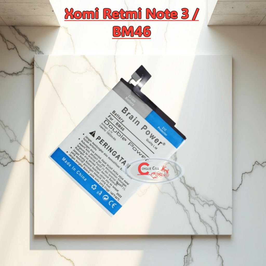 Baterai batre Battery Xomi Retmi Note 3 / BM46 double Power brain power