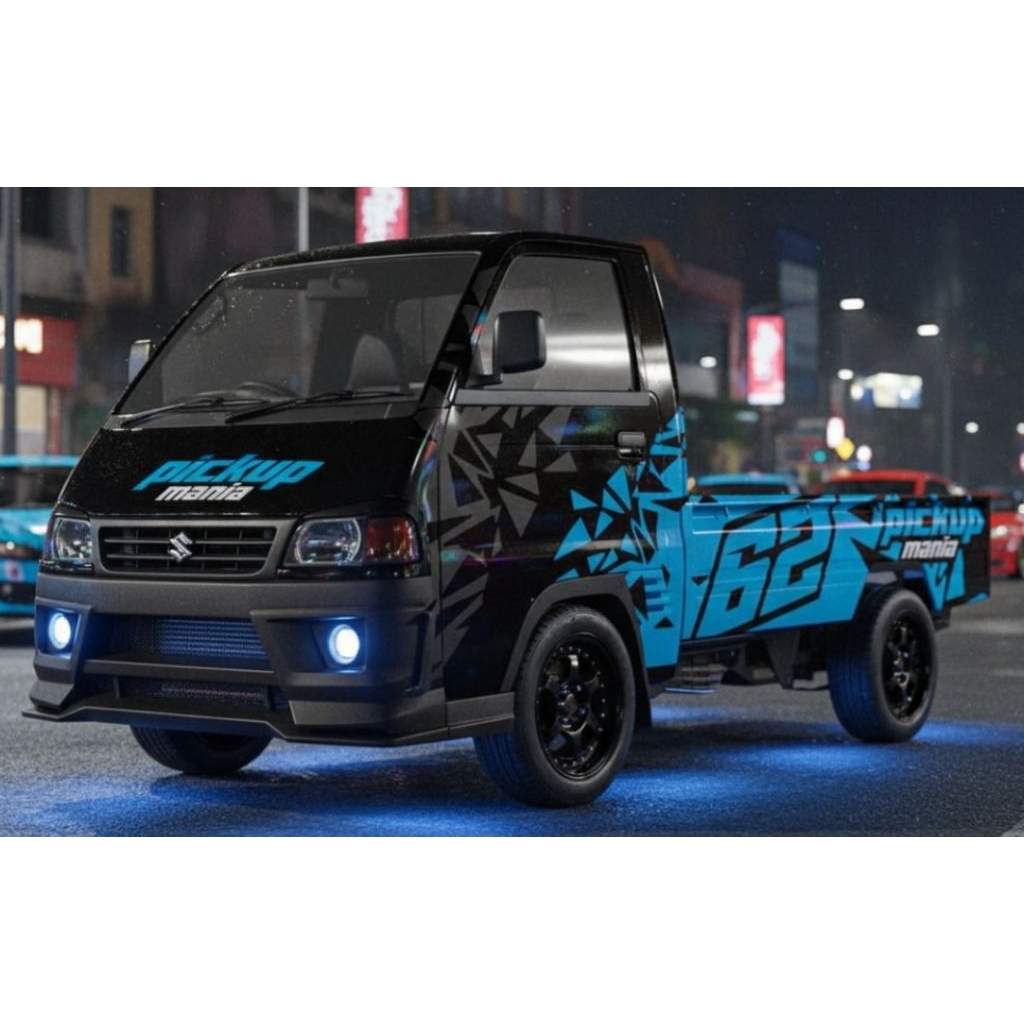 decal new carry warna biru pick up mania