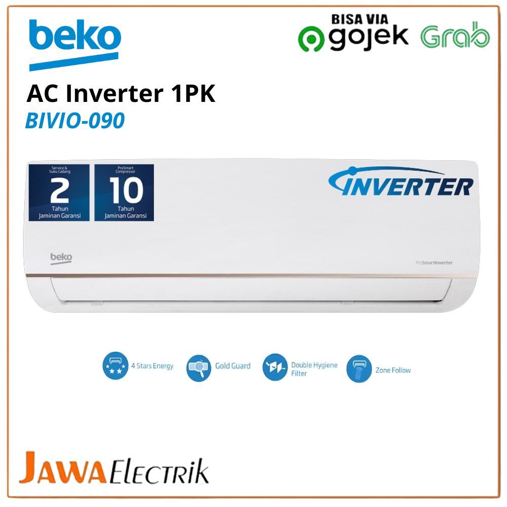 AC BEKO INVERTER 1 PK Low Watt R32 BIVIO-090 Pro Smart Inverter Garansi Resmi 10 Tahun Kompresor