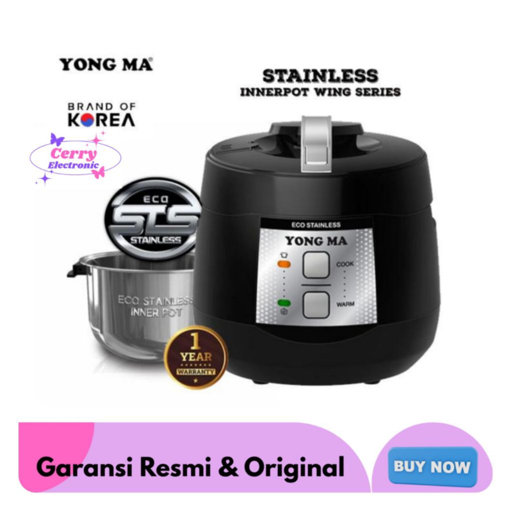 Magic Com Yong Ma SMC 7073 Panci Stainless 2L/ Yong Ma SMC 7073 2LIter