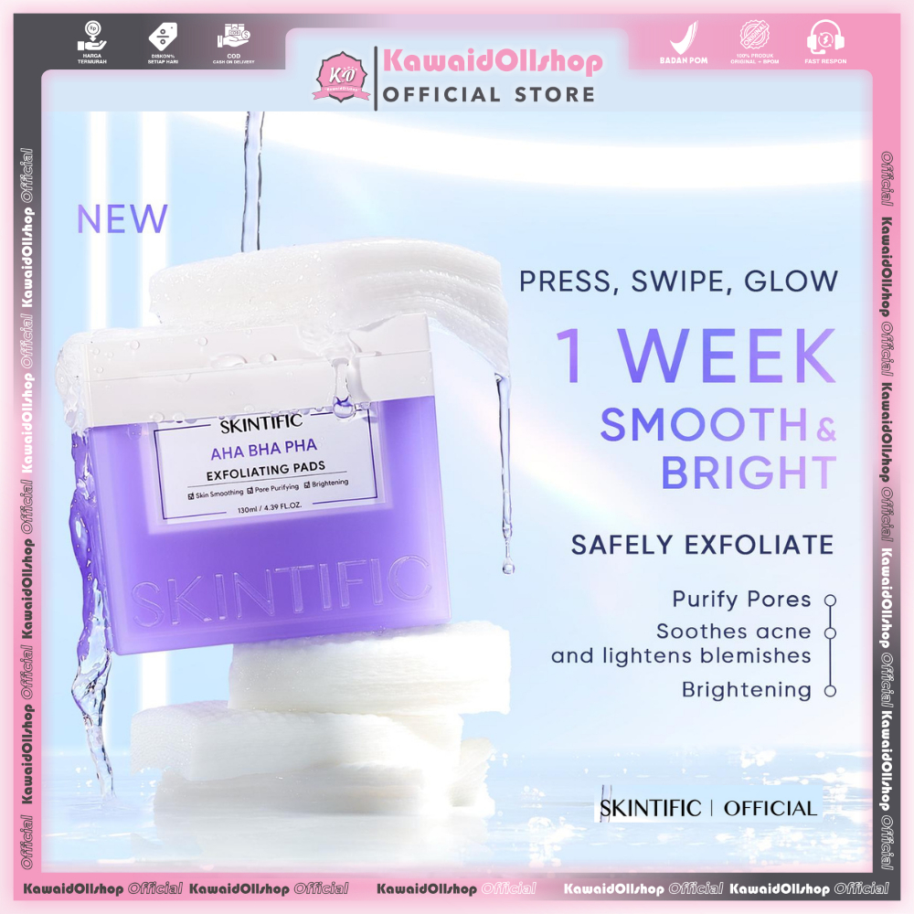 SKINTIFIC AHA BHA PHA EXFOLIATING PADS