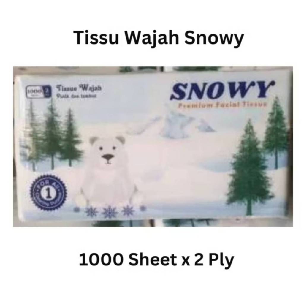 Tissue Facial Snowy 1000 Sheets / Tissue 1000 Sheets