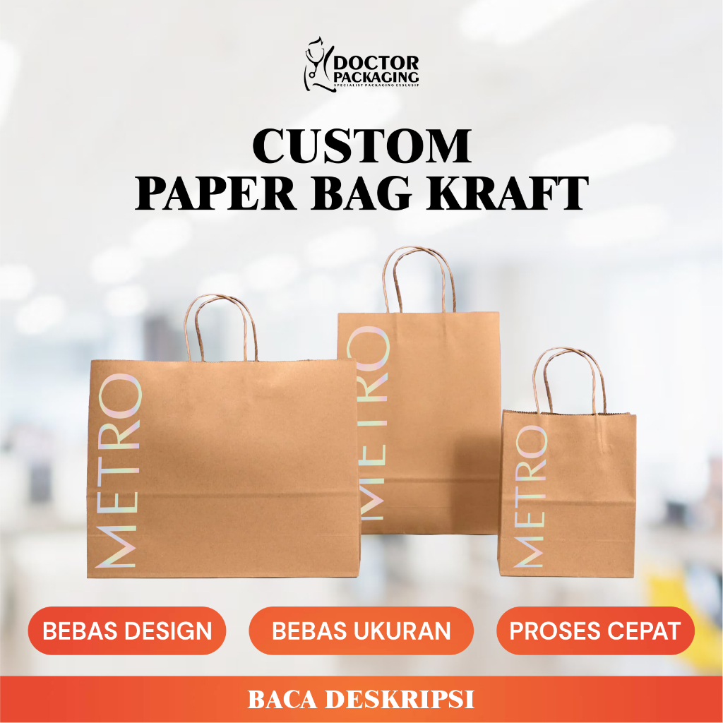 Custom Paper Bag Kraft Premium