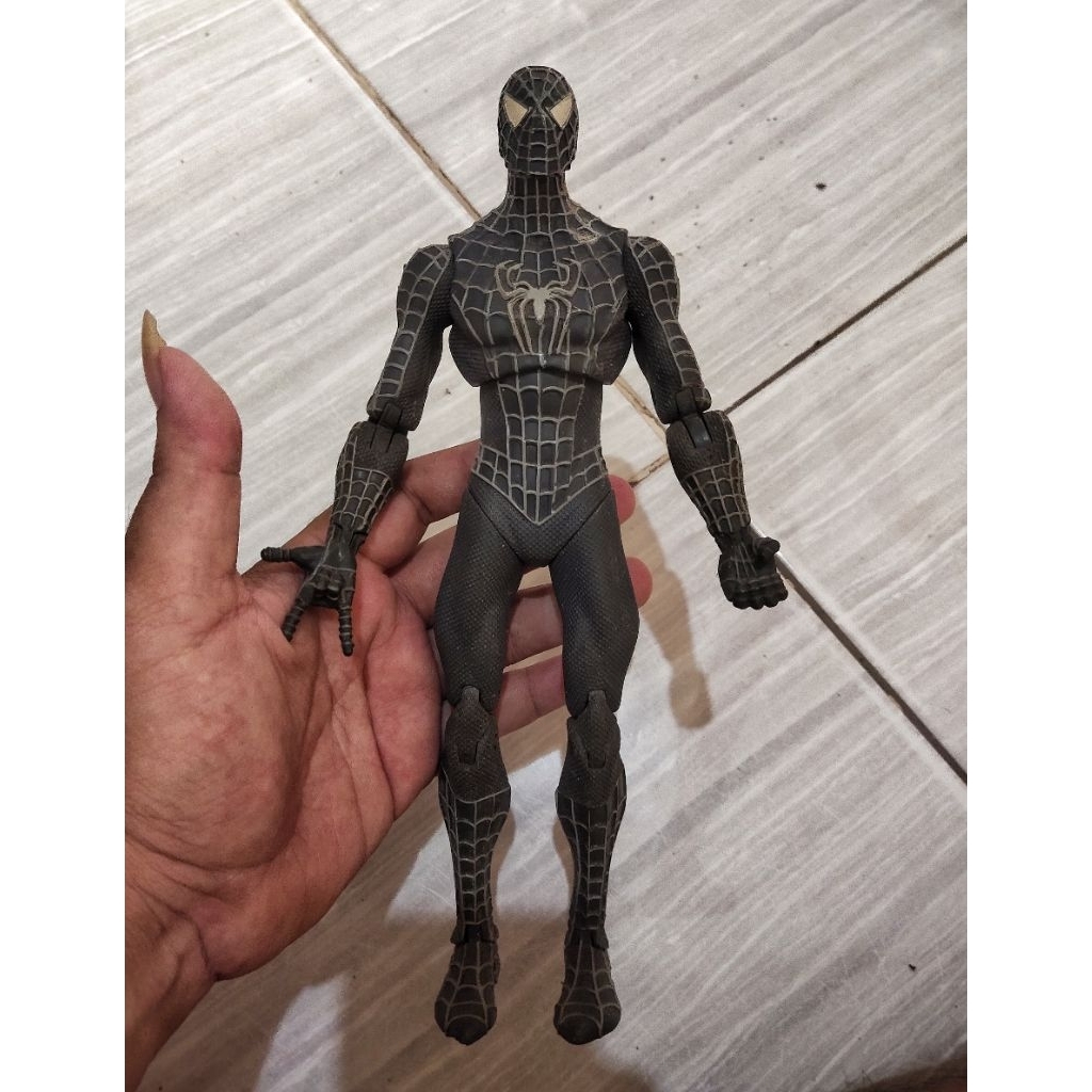 action figure marvel spiderman 3 tobey black suite ukuran 10 inch