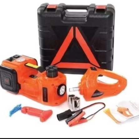 Dongkrak Elektrik 4 in 1 Kapasitas 5 Ton Komplit Fullset Pompa Ban Kunci 5T - Dongkrak Mobil Elektri