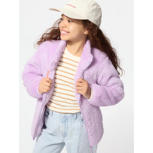 UNIQLO Fluffy Yarn Fleece Jaket Winter Anak Perempuan