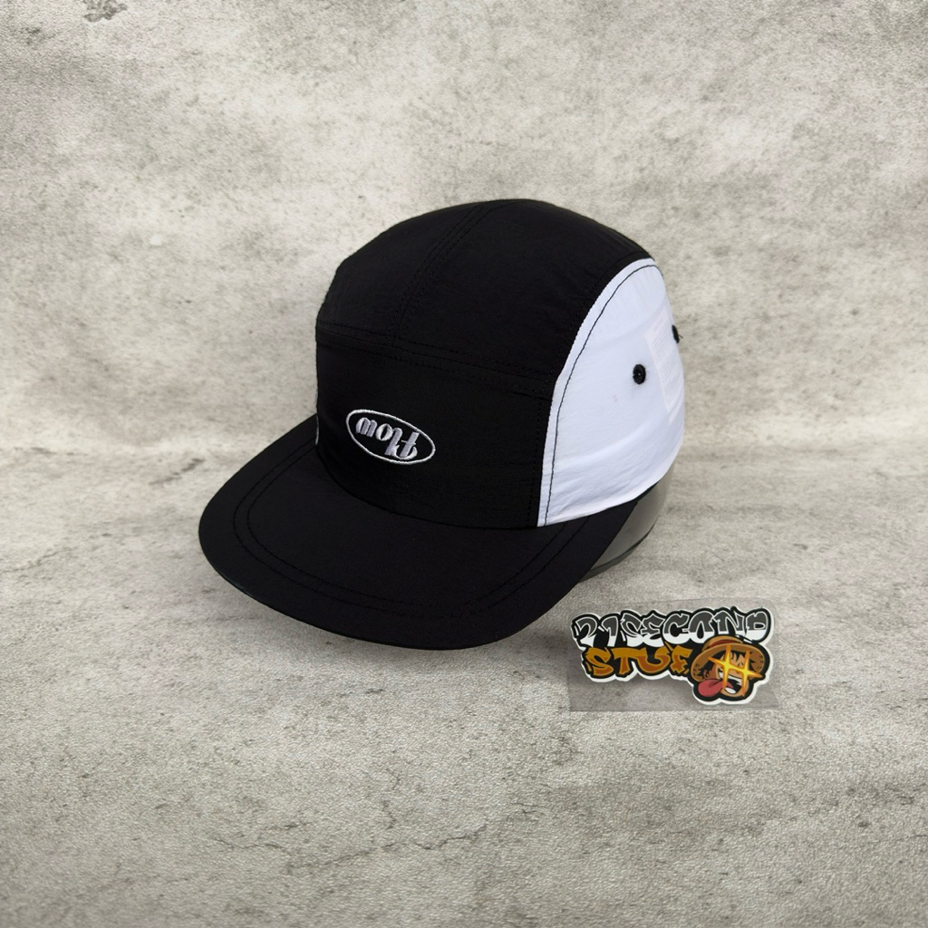 Topi 5panel Flow Hitam Putih Dewasa Second