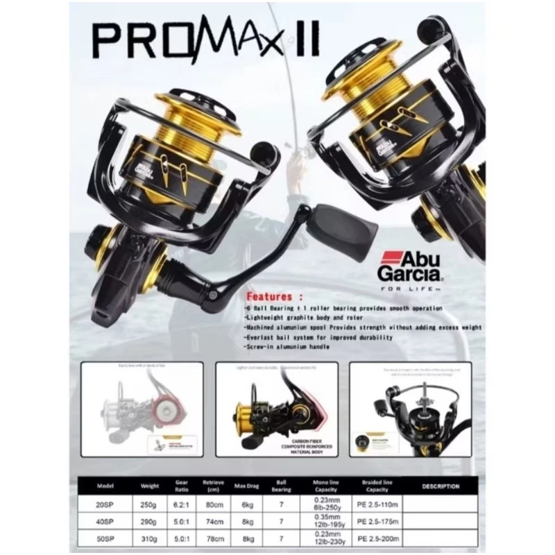 Reel Spinning Abu Garcia Pro Max II - Reel Pancing Abu Garcia Promax 2