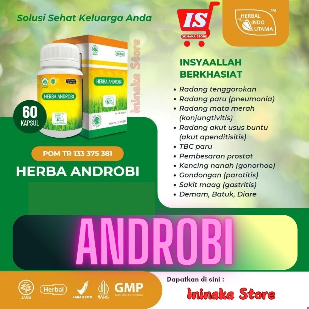 HERBA ANDROBI-Mengatasi virus-antibiotik alami-radang tenggorokan-paru-usus buntu-TBC-diare-demam