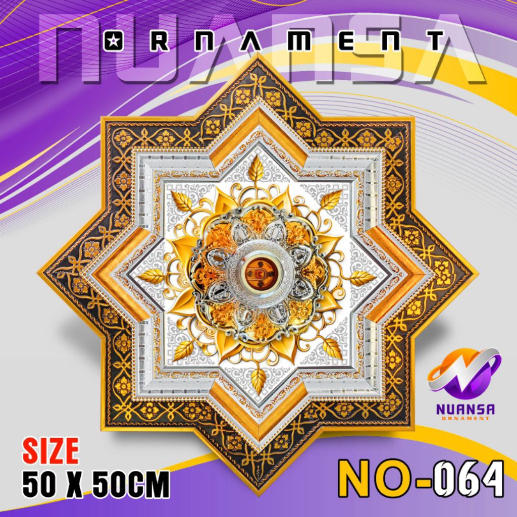 Ornament Vitting Lampu Plafon 5050 Dua Layer
