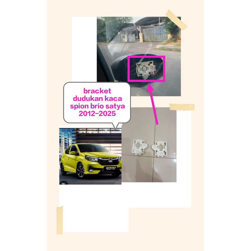 Bracket Dudukan Kaca Spion Honda Brio Satya 2012-2025  harga 1 pcs part original